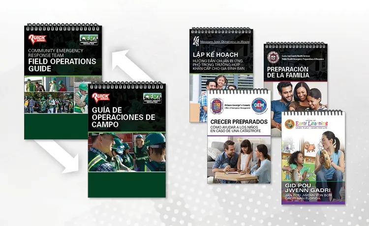 Three Reasons You Need A Multilingual Outreach Strategy showing custom print material